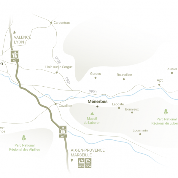 Terre Aquila Menerbes Plan d'accès